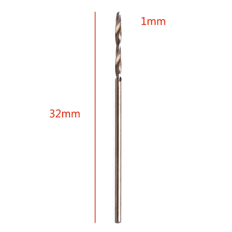 10Pcs 1/1.5/2/2.5/3/3.2/3.5/4/4.5/5mm M35 Round Shank HSS-Co Cobalt Twist Drill Spiral Drill Bit