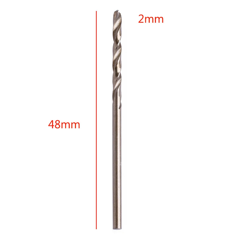 10Pcs 1/1.5/2/2.5/3/3.2/3.5/4/4.5/5mm M35 Round Shank HSS-Co Cobalt Twist Drill Spiral Drill Bit