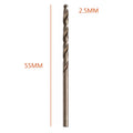 10Pcs 1/1.5/2/2.5/3/3.2/3.5/4/4.5/5mm M35 Round Shank HSS-Co Cobalt Twist Drill Spiral Drill Bit