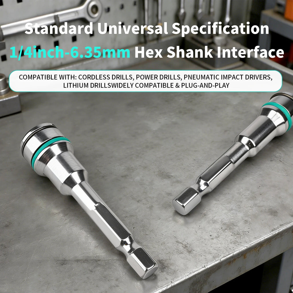 1PC 8/10MM Non-Magnetic 6.35 Hex Shank Wrench Socket Screw Driver For Self-Drilling Tek Screw Self-Tapping Screw With Steel Ball