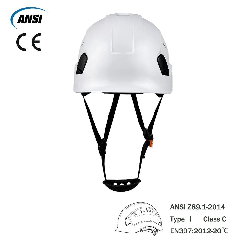 CE Safety Helmet Lightweight ABS Hard Hat w/ Adjustable Ventilation System Safety Cap Construction Working Head Protection ANSI