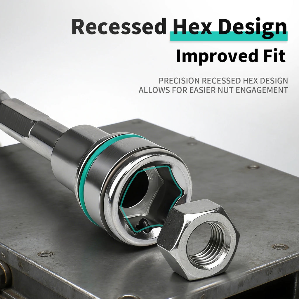 1PC 8/10MM Non-Magnetic 6.35 Hex Shank Wrench Socket Screw Driver For Self-Drilling Tek Screw Self-Tapping Screw With Steel Ball