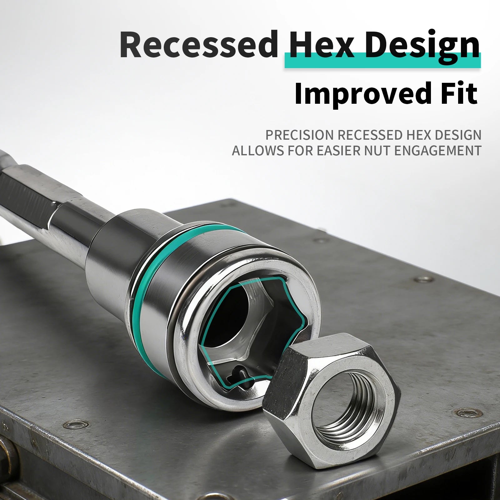 1PC 8/10MM Non-Magnetic 6.35 Hex Shank Wrench Socket Screw Driver For Self-Drilling Tek Screw Self-Tapping Screw With Steel Ball