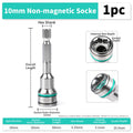 1PC 8/10MM Non-Magnetic 6.35 Hex Shank Wrench Socket Screw Driver For Self-Drilling Tek Screw Self-Tapping Screw With Steel Ball