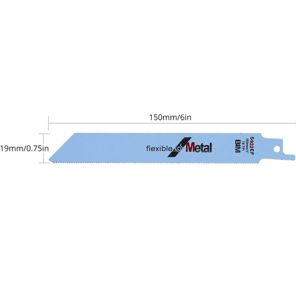 10Pcs 150mm Reciprocating Saw Blades Fine Tooth For Metal cutting